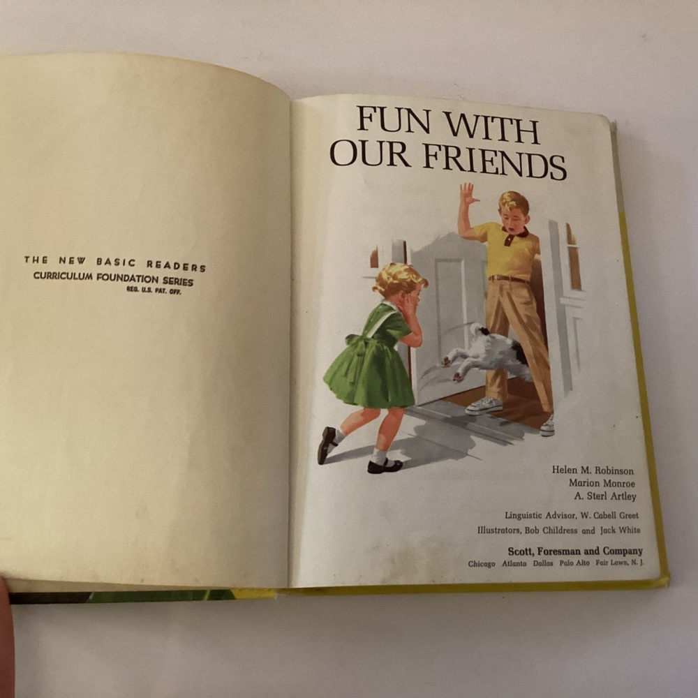 Vintage 1962 Dick and Jane the new basic reader Fun with our friends - Picture 4 of 14